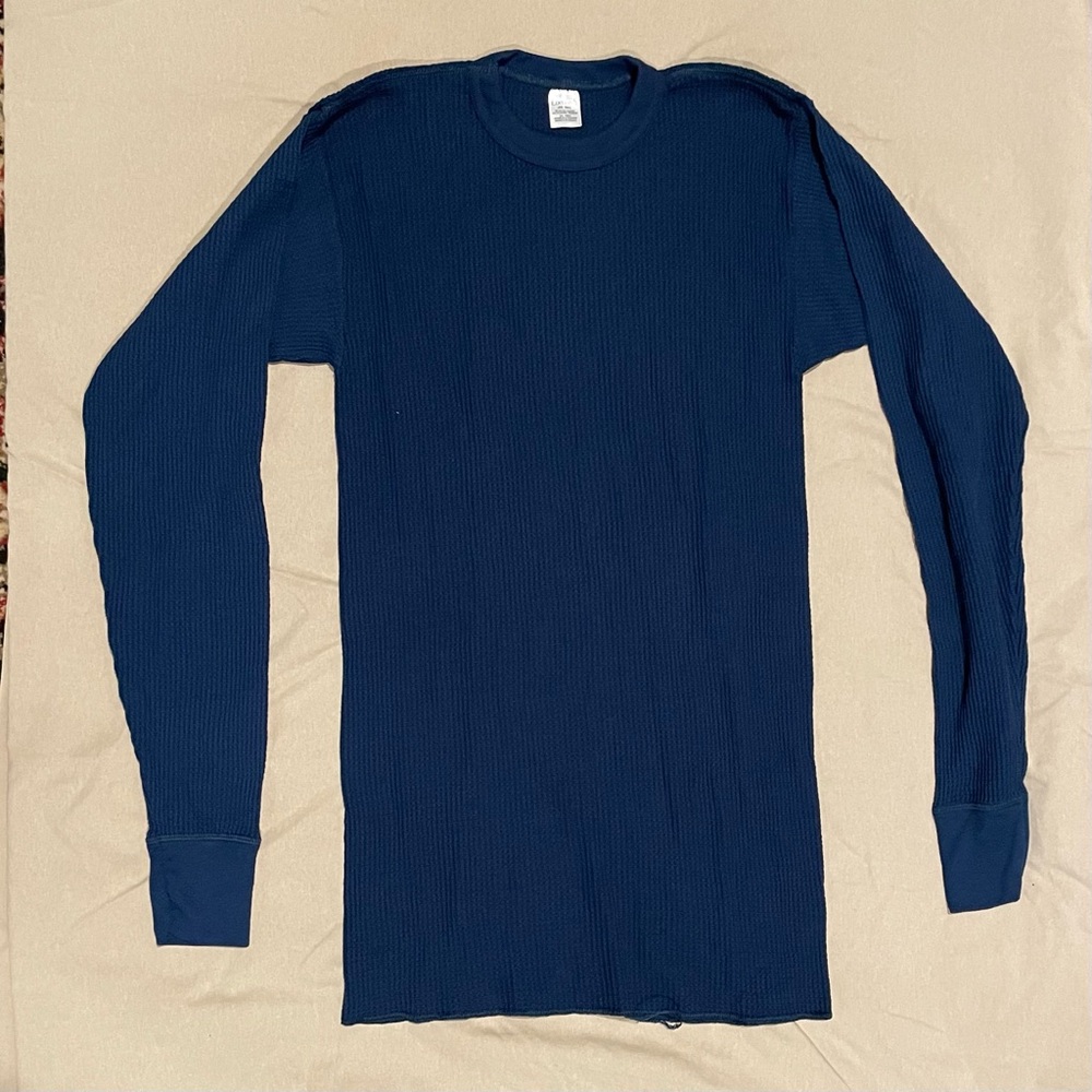 Basic Editions Men's Deep Blue Long Sleeve Tee